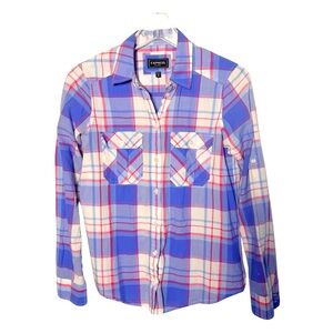 Express Original Casual Button Down Shirt‎ Size XS Picnic Cottage Farm Preppy